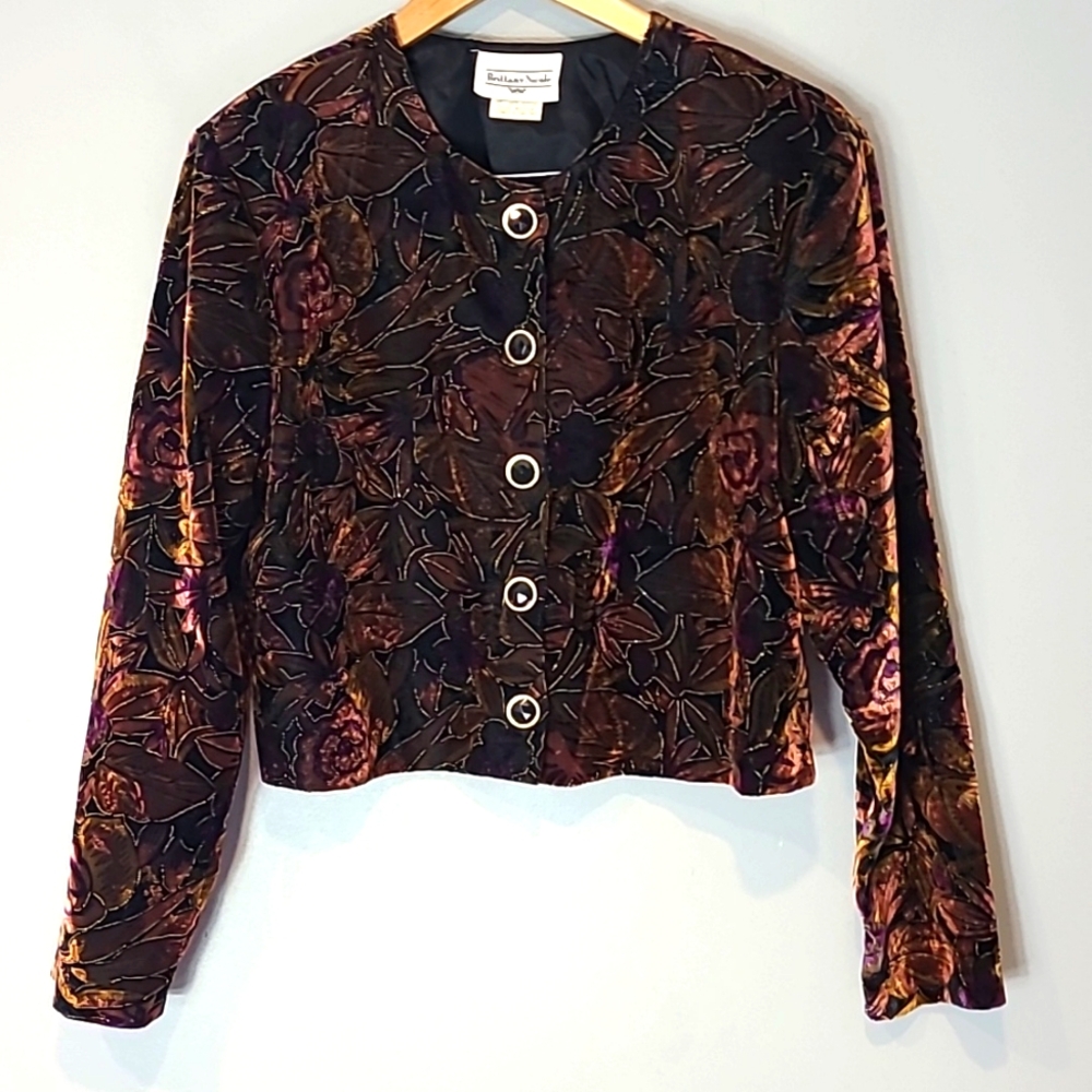 Women's Floral Velvet Jacket